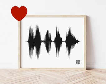 Printable Valentines Gift - Custom Sound Wave  - Digital Download Valentines for Him / For Her, Personalized Voice Art - Quick Turnaround
