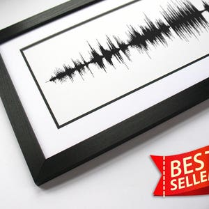 Custom Song Art Soundwave Art Print, Canvas, or Framed Print Request a Song and Artist Sound wave Art, Birthday Gift Idea for Him image 1