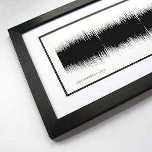 Love And Only Love - Soundwave Art made from the song &quot;Love And Only Love&quot; - Song Lyrics Wall Art / Music Poster