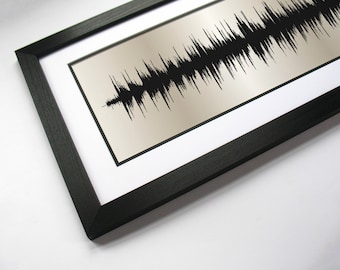 Song Soundwave - 30th Anniversary Gift, Pearl Anniversary - Favorite Song in Sound Waves, Gift Idea for Husband or Wife