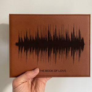 Custom Photo Soundwave Art - Blocco In Acrilico Con Onda Sonora Personalizzata - Regalo Di Coppia Con QR Code - 12x3x1.25 Pollici