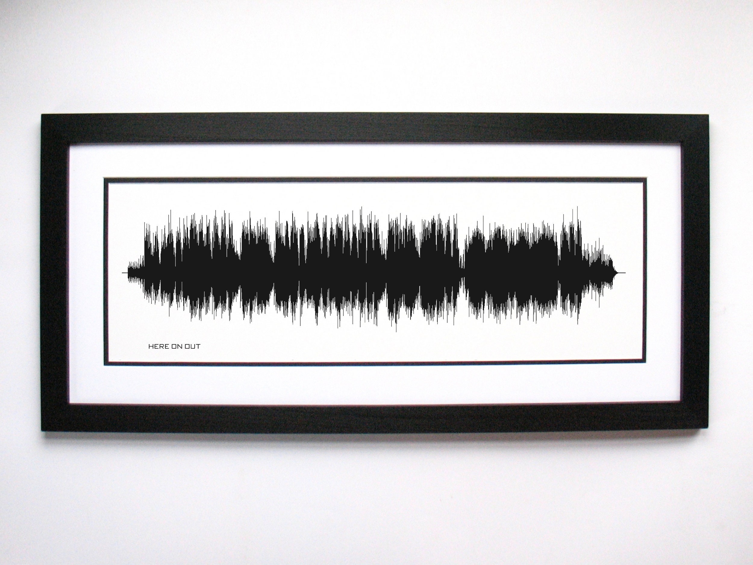 Here On Out - Song Lyrics Wall Art, Song Lyric Gift Idea, Here On Out Sound Wave Song Poster, Custom Song Print, Song Picture