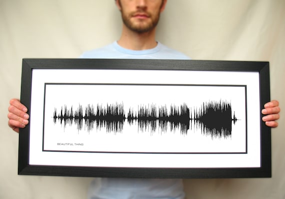 アート・デザイン・音楽 From Matt Black to Memphis Sound Wave Art - Custom Song Soundwave Print - Framed or Unframed