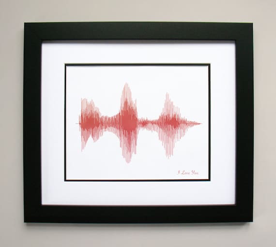 I Love You Art Print Gift - Sound Wave & Voice Art Poster
