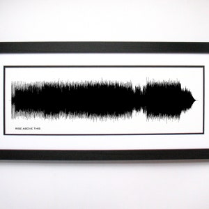 Rise Above This - Song Lyrics Wall Art, Song Lyric Gift Idea, Rise Above This Sound Wave Song Poster, Custom Song Print, Song Picture
