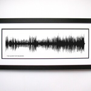 The Oldest Established - Song Wall Art, Song Lyric Gift Idea, The Oldest Established Sound Wave Song Poster, Custom Song Print, Song Picture