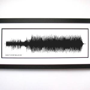 Don’t Stop Believin - Song Lyrics Wall Art - Song Lyric Gift Idea, Don’t Stop Believin Sound Wave Song Poster, Custom Song Print