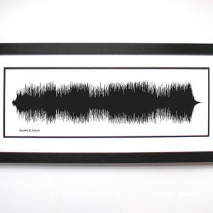 Simple Man - Song Lyrics Wall Art - Song Lyric Gift Idea, Simple Man Sound Wave Song Poster, Custom Song Print, Song Picture