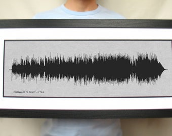 50th Birthday Gift - Custom Song Soundwave Art Print