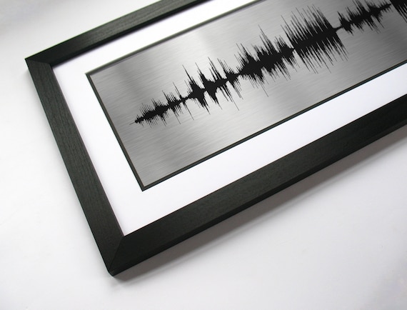 Song Sound Wave 25th Anniversary Gifts for Couples Silver