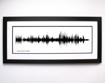 I Could Write a Book  - Song Lyrics Wall Art, Song Lyric Gift Idea, I Could Write a Book  Sound Wave Song Poster, Custom Song Print