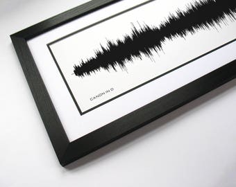 Canon In D - Johann Pachelbel Piano Music: Art created from piano music composition, Sound Wave Art, Orchestra Art, Orchestra Gift