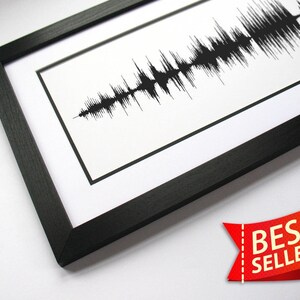 Song Sound Wave - Paper Anniversary Gift For Him, Favorite Song in Sound Waves, First Anniversary Gift Idea - 1st Wedding Anniversary Gift