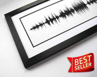 Song Sound Wave - Paper Anniversary Gift For Him, Favorite Song in Sound Waves, First Anniversary Gift Idea - 1st Wedding Anniversary Gift