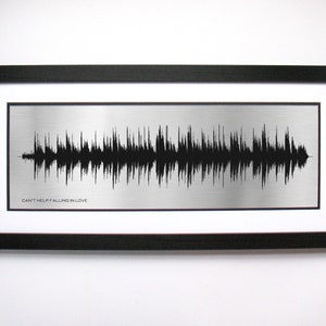 Song Sound Wave 20th Anniversary Gift for Husband Platinum Anniversary Gift for Him, 20 Year Anniversary Gift for Husband, Platinum Gift image 2