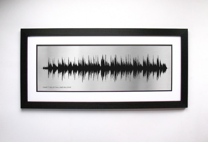 Song Sound Wave 20th Anniversary Gift for Husband Platinum Anniversary Gift for Him, 20 Year Anniversary Gift for Husband, Platinum Gift image 2