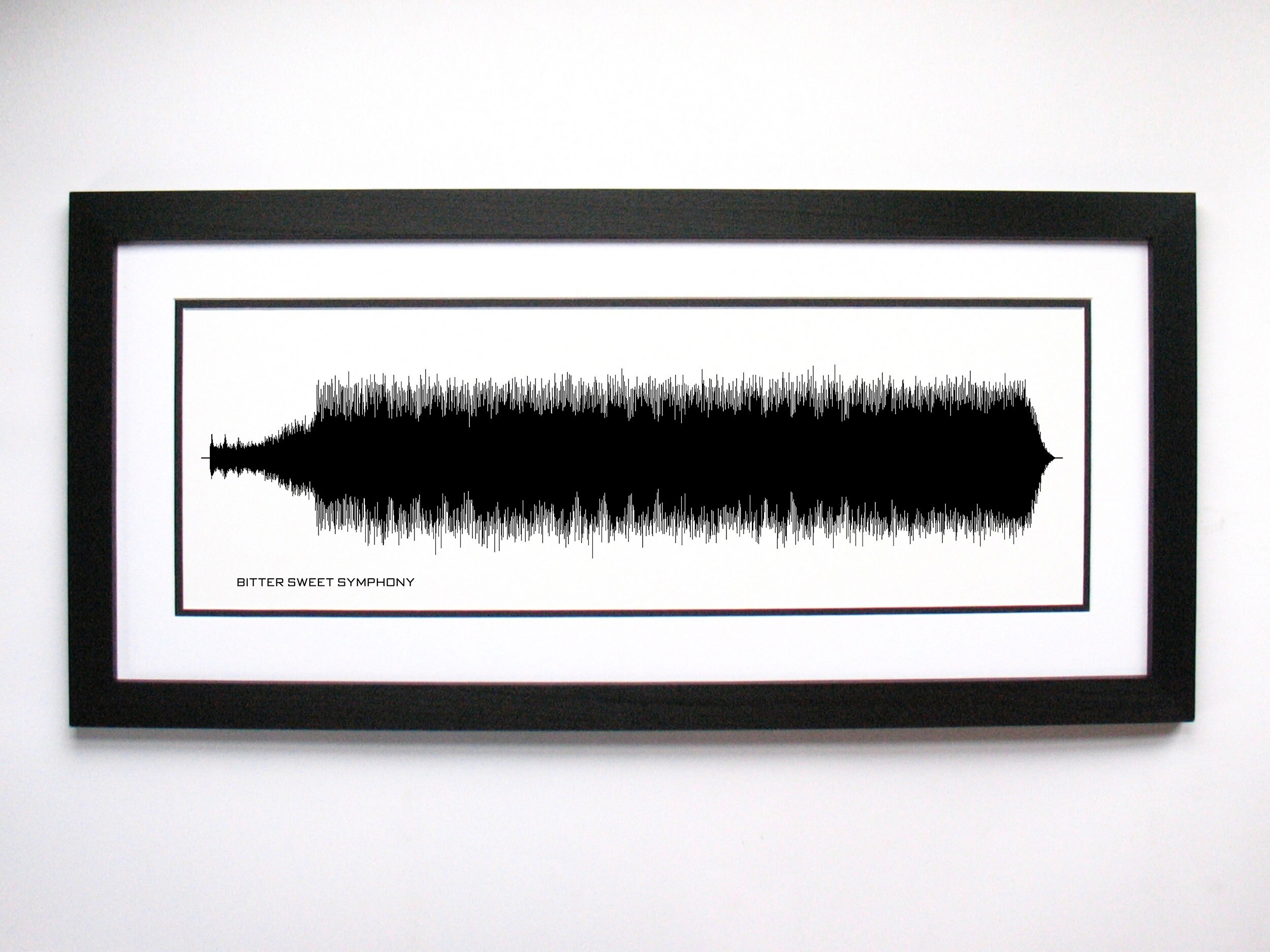 Bitter Sweet Symphony  - Song Lyrics Wall Art, Song Lyric Gift Idea, Bitter Sweet Symphony  Sound Wave Song Poster, Custom Song Print
