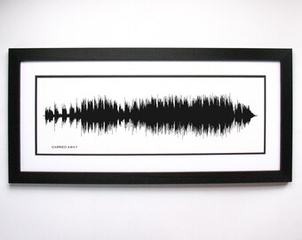 Carried Away - Song Lyrics Wall Art, Song Lyric Gift Idea, Carried Away Sound Wave Song Poster, Custom Song Print, Song Picture