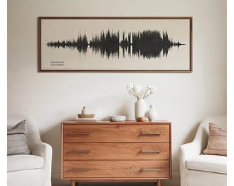 Music Wall Art - Custom Song Print - Music Print / Gift for Musician - Music Themed Decor - Sound Wave Art