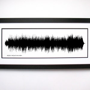 Rocky Mountain High  - Song Lyrics Wall Art, Song Lyric Gift Idea, Rocky Mountain High  Sound Wave Song Poster, Custom Song Print