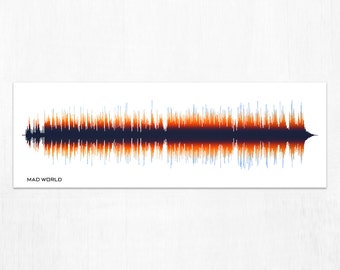 Mad World - Music Sound Wave Wall Art Print