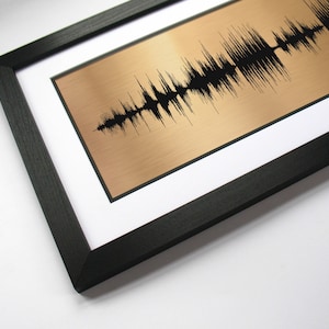 Song Sound Wave - Bronze Anniversary Gift For Men, 8th Anniversary Gift For Her / Gift For Him Bronze - Favorite Song in Soundwaves on Metal