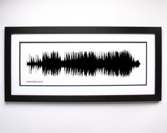 Endless Love - Song Lyrics Wall Art, Song Lyric Gift Idea, Endless Love Sound Wave Song Poster, Custom Song Print, Song Picture