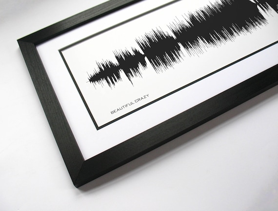 Beautiful Crazy Song Lyrics Wall Art - Song Lyric Gift Idea