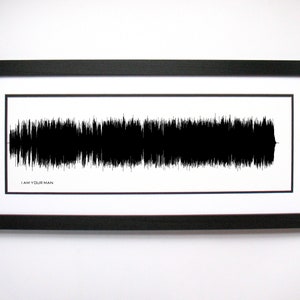 I Am Your Man  - Song Lyrics Wall Art, Song Lyric Gift Idea, I Am Your Man  Sound Wave Song Poster, Custom Song Print, Song Picture