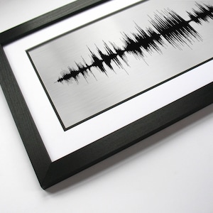 Song Sound Wave 20th Anniversary Gift for Husband Platinum Anniversary Gift for Him, 20 Year Anniversary Gift for Husband, Platinum Gift image 1