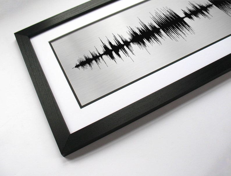 Song Sound Wave 20th Anniversary Gift for Husband Platinum Anniversary Gift for Him, 20 Year Anniversary Gift for Husband, Platinum Gift image 1