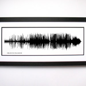 I Believe In You And Me - Song Lyrics Wall Art, Song Lyric Gift Idea, I Believe In You And Me Sound Wave Song Poster, Soundwave Art
