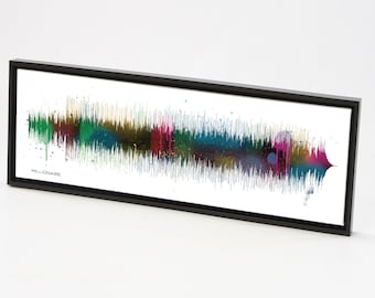 Sound Wave Art - Custom Song Soundwave Print, Personalized to any song, Gift for Him or Her
