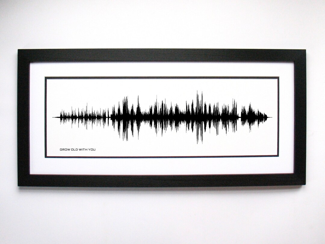 Grow Old With You Song Lyrics Wall Art, Song Lyric Gift Idea, Grow Old With You Sound Wave Song