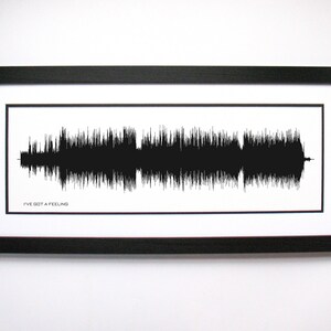 I&#39;ve Got a Feeling - Song Lyrics Wall Art, Song Lyric Gift Idea, I&#39;ve Got a Feeling Sound Wave Song Poster, Custom Song Print, Song Picture