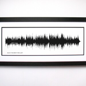 Save The Best For Last - Song Wall Art, Song Lyric Gift Idea, Save The Best For Last Sound Wave Song Poster, Custom Song Print, Song Picture