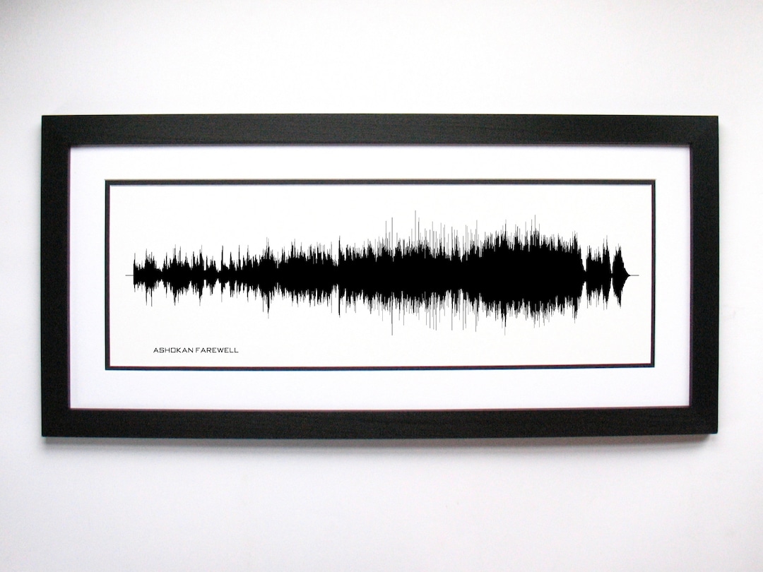 Ashokan Farewell Song Lyrics Wall Art, Song Lyric Gift Idea, Ashokan Farewell Sound Wave Song