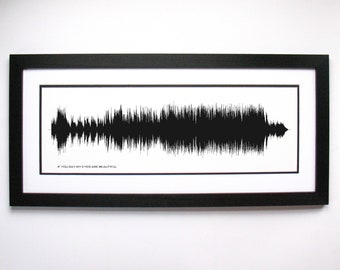 If You Say My Eyes Are Beautiful  - Song Lyrics Wall Art, Song Lyric Gift Idea,  If You Say My Eyes Are Beautiful  Sound Wave Song