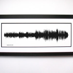 Moon River  - Song Lyrics Wall Art, Song Lyric Gift Idea, Moon River  Sound Wave Song Poster, Custom Song Print, Song Picture