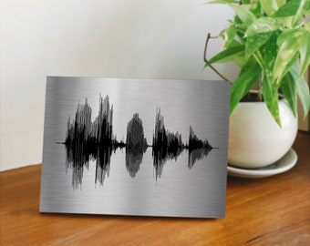 10th Anniversary Gift Idea - YOUR Song or Voice Recording - Personalized Aluminum Anniversary Gift for Him or for Her