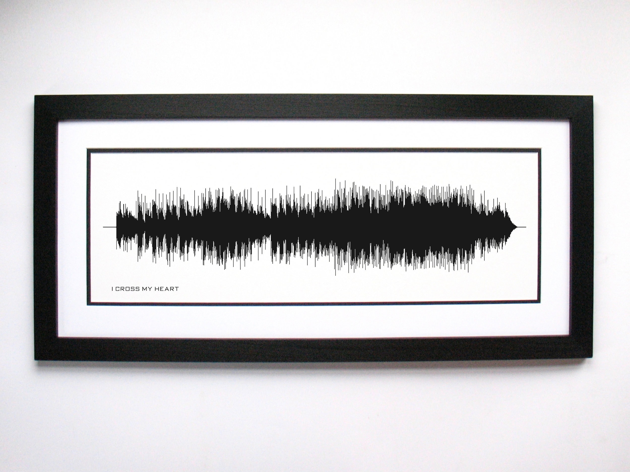 I Cross My Heart - Song Lyrics Wall Art, Song Lyric Gift