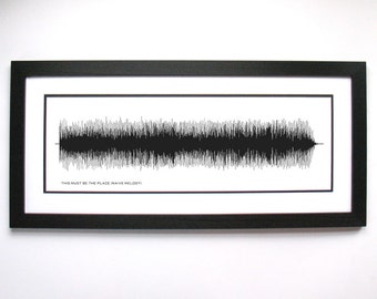 This Must Be The Place (Naive Melody)  Song Lyrics Wall Art - Song Lyric Gift Idea, Sound Wave Song Poster, Custom Song Print, Song Picture