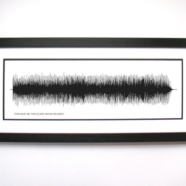 This Must Be The Place (Naive Melody)  Song Lyrics Wall Art - Song Lyric Gift Idea, Sound Wave Song Poster, Custom Song Print, Song Picture