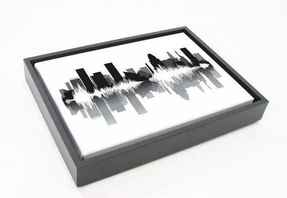 City Skyline Artwork, Custom City Art, Sound Wave Art, Any City