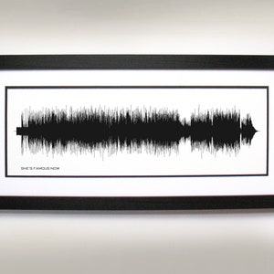She’s famous now - Song Lyrics Wall Art, Song Lyric Gift Idea, She’s famous now Sound Wave Song Poster, Custom Song Print, Song Picture