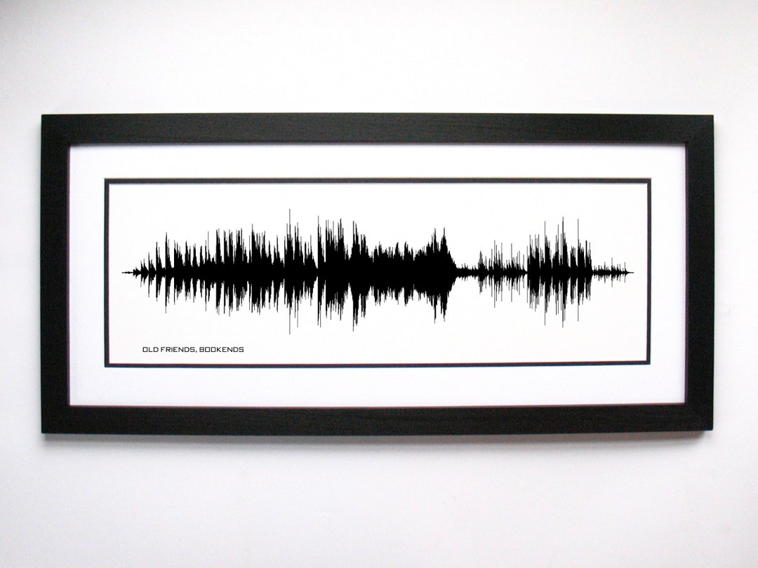 Old Friends / Bookends Song Lyrics Wall Art, Song Lyric Gift Idea, Old