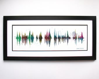 Youth Pastor Gift - Personalized Bible Verse made from sound waves - Church Youth Leader Gift, Children’s Minister
