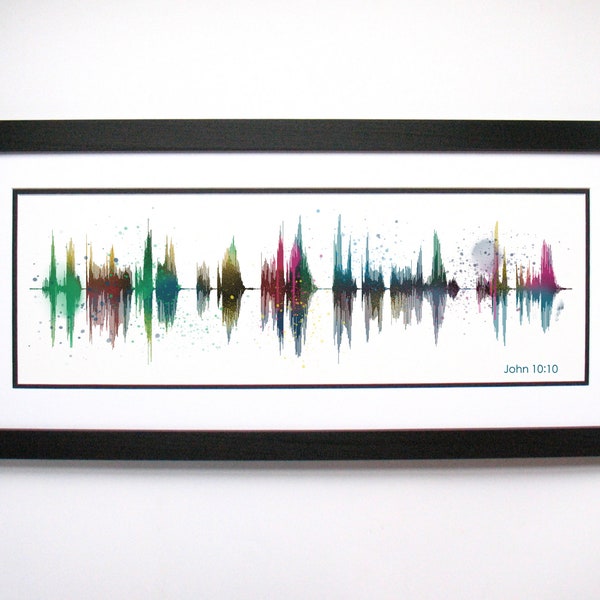 Confirmation Gift - Any Bible Verse In Sound Waves - Custom scripture turned into soundwave art, Personalized Confirmation Congrats