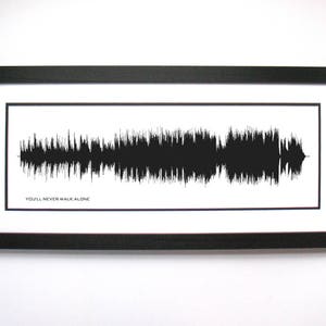 You&#39;ll Never Walk Alone - Song Lyrics Wall Art - Song Lyric Gift Idea, You&#39;ll Never Walk Alone Sound Wave Song Poster, Custom Song Print