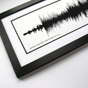 When You Say Nothing At All - Song Lyrics Wall Art - Song Lyric Gift Idea, Sound Wave Song Poster, Custom Song Print, Song Picture